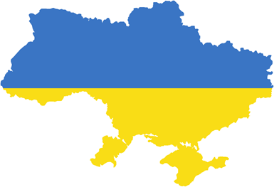 Państwo Ukraina w barwach narodowych